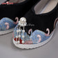 Uwowo Genshin Impact Fanart Ganyu Chinese Style Hanfu Traditional Clothing Liyue Cosplay Shoes