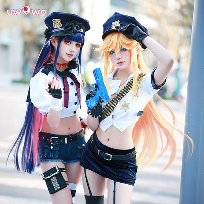 Uwowo Collab Series:  Panty & Stocking With Garterbelt  Panty Stocking Angel Police Uniform Cosplay Costume