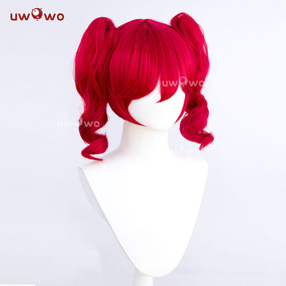 Uwowo V Singer Mesmerizer Cosplay Wig Middle Wine Hair With Pony Tails