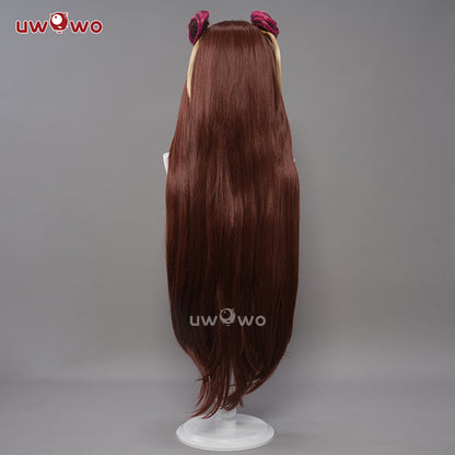 Uwowo Flora  Princess Wings Fairy Club Cosplay Wig Long Brwon Hair