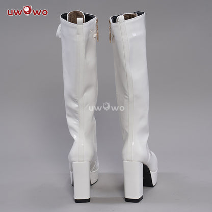 Uwowo Cosplay Shoes Universal Shoes Boots Black Blue White Rose High Tube Boots