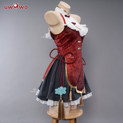 【Clearance Sale】[Last Batch]【In Stock】Uwowo Genshin Impact Fanart Hutao Little Witch Halloween Cosplay Costume