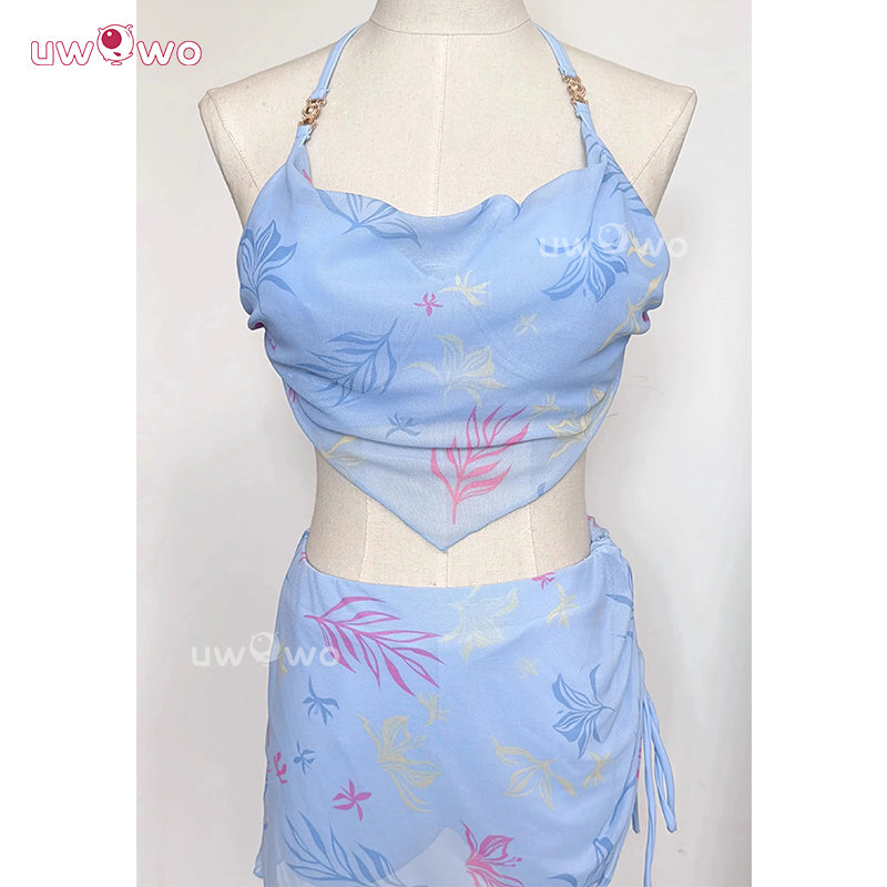 Uwowo Collab Series: Love and Deepspace MC 'My' Azure Ripples Zayne Couple Water-Ready Swimsuit Cosplay Costume S-XL