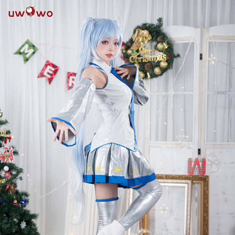 【In Stock】Uwowo Vocaloid Hatsune Miku Snow Miku Project Sekai Cosplay Costume