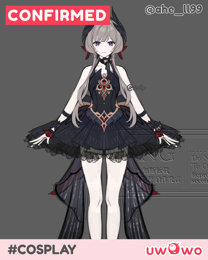 CONFIRMED Uwowo Genshin Impact Sandrone Ballet Fanart Black Swan Cosplay Costume