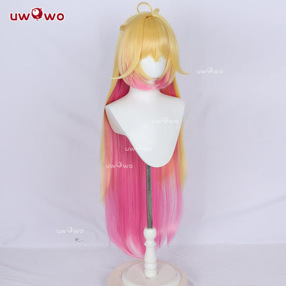 Uwowo Anime Star Detective Precure! Cure Arcana Shadow/Moria Luluka Cosplay Long Yellow Hairr