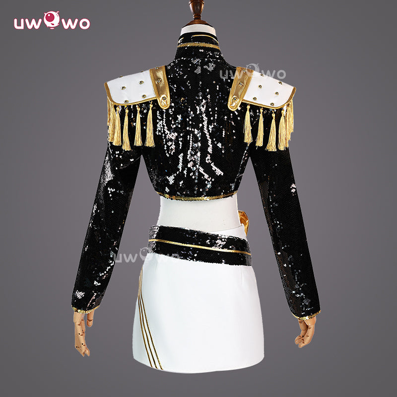 Uwowo Collab Series: Kpop Huntrix Mira GOLDEN Performance Black Suit Cosplay Costume XS-3XL