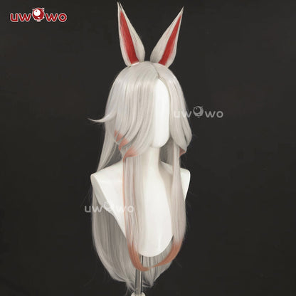 Uwowo Game Immortalized Fox Cosplay Long Light Brown Hair With Ears