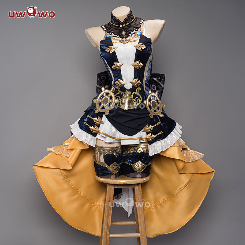 Uwowo Genshin Impact Navia Fontaine Rococo Style Dress Cospaly Costume
