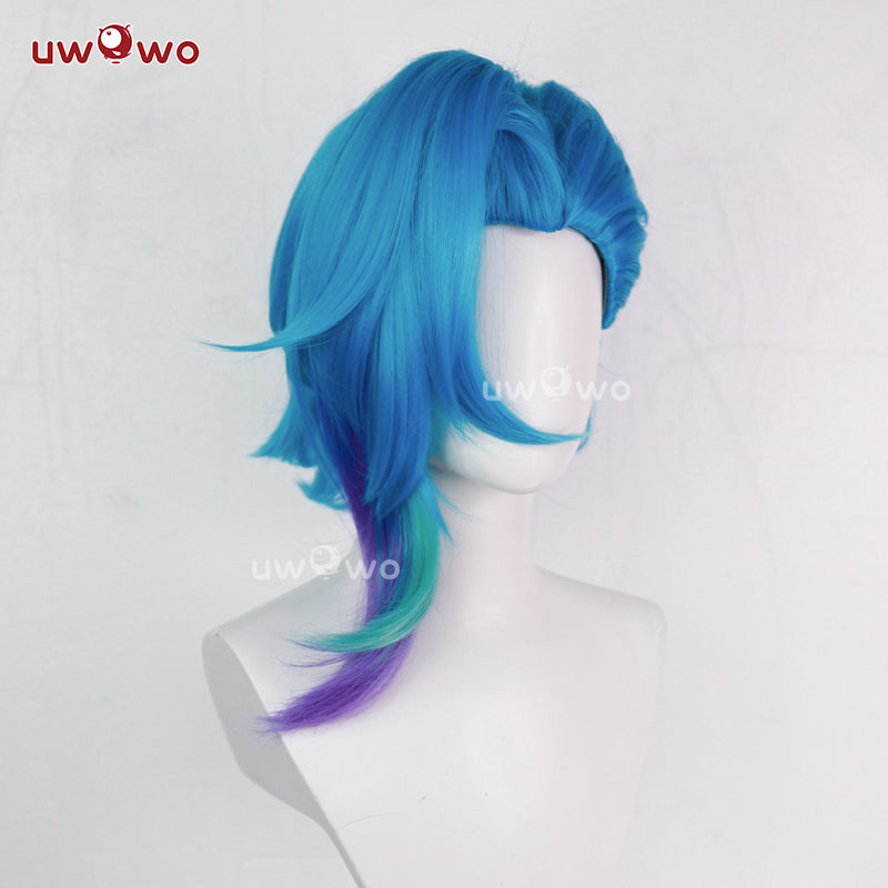 【Pre-sale】Uwowo LOL: Arcane Fractured Jinx Cosplay Costume Wig Long Blue Hair