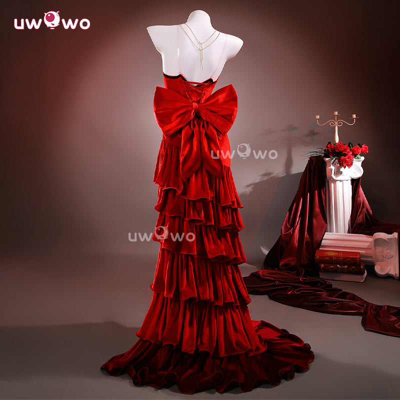 Uwowo Collab Series: Aerith Wall Market Red Velvet Gown Final Fantasy 7 FF7 Remake  Cosplay Costume