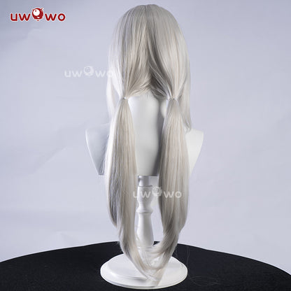 Uwowo NieR Reincarnation x Drakengard3 Zero Progenitor Divergent Sister Cosplay Wig Long Silver Hair