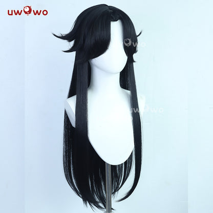 【Pre-sale】Uwowo Genshin Impact Fatui Harbingers Il Capitano The Captain Natlan Cosplay Long Black Hair