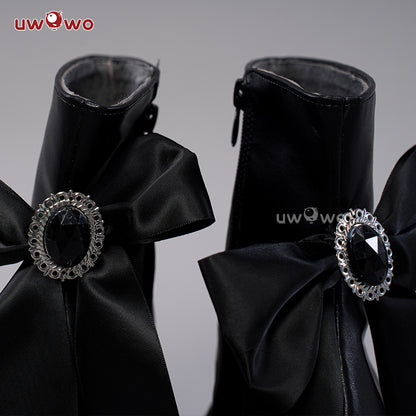 Uwowo Genshin Impact Navia Fontaine Rococo Style Dress Cospaly Shoes Boots