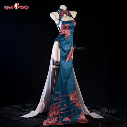 【In Stock】Uwowo Game Azur Lane Chien Wu Cheongsam Gown Boudoir Cosplay Costume