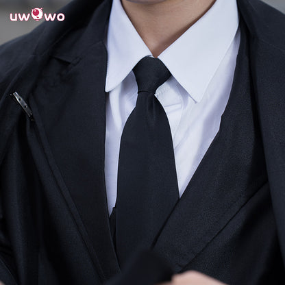Uwowo Collab Series: Anime Bungou Stray Dogs Dazai Osamu Dark Era Black Suit Cosplay Costume