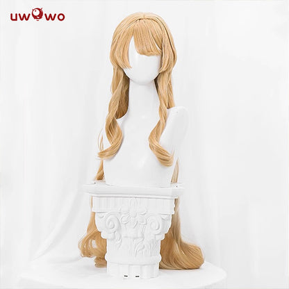 Uwowo Genshin Impact Navia Fontaine Cospaly Wig Light Yellow Long Hair