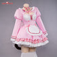 【In Stock】Uwowo Game Nekopara vol.4 Chocola Maid Dress Cosplay Costume Cute Pink Dress