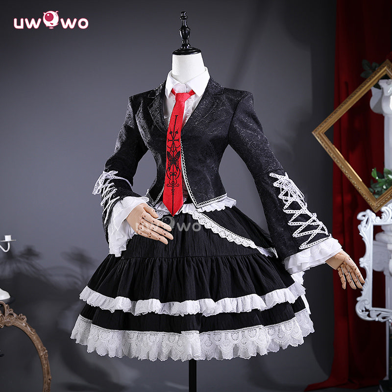 Uwowo Collab Series: Anime Inspired Gothic Princess Black White Cosplay Costume S-3XL