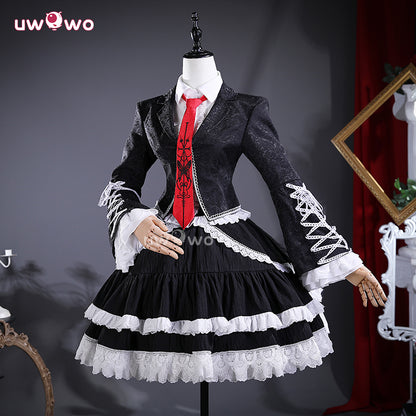 Uwowo Collab Series: Anime Inspired Gothic Princess Black White Cosplay Costume S-3XL