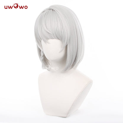 Uwowo Game Zenless Zone Anby Demara Cosplay Wig Middle Silver Hair