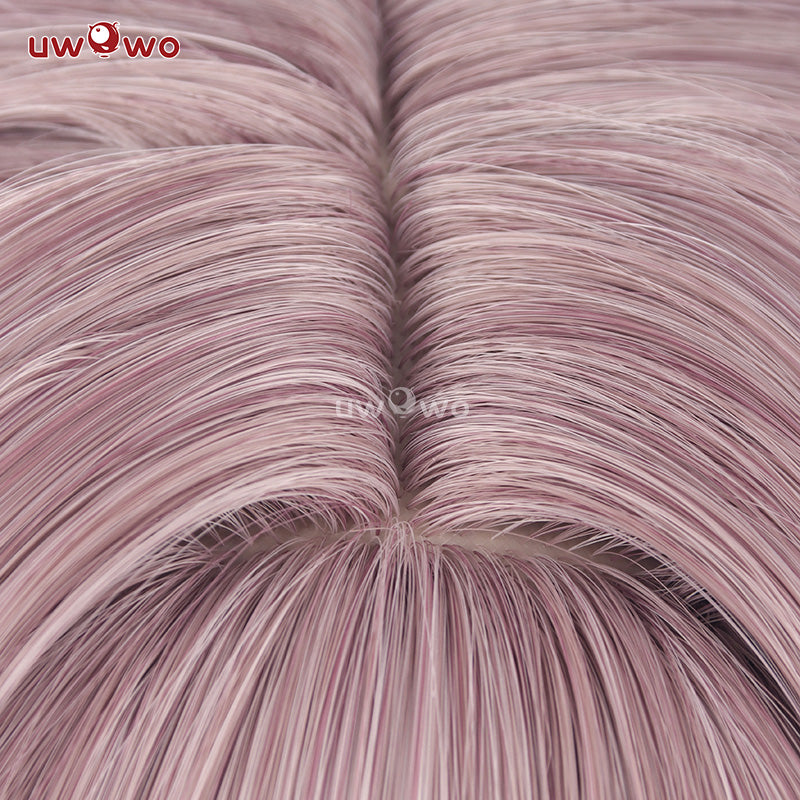 Uwowo Game Honkai: Star Rail Cosplay Herta Cosplay Wig Long Gray and Pink Hair
