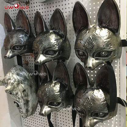 Uwowo Game Horror Game Fog Town Teen Girl/Fox Man Resin Fox Mask Cosplay Prop