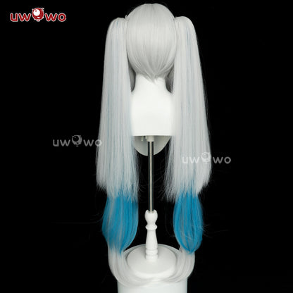 Uwowo Game Wuthering Waves Jinhsi Cosplay Wig Long Grey And Blue Hair