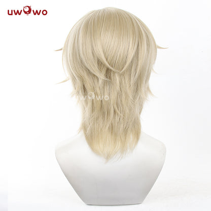 Uwowo Honkai Star Rail Aventurine HSR Cosplay Wig Short Yellow Hair