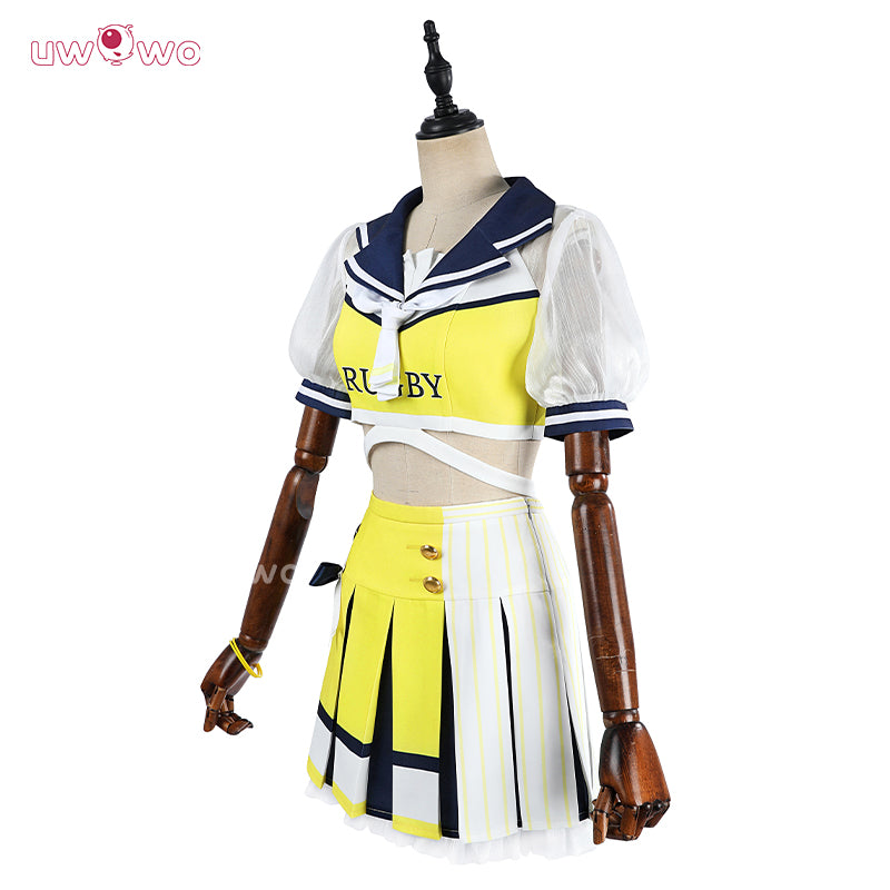 Uwowo Collab Series: Love Live ! Cheerleader Unawaken Cheer Girl Hoshizora Rin Cosplay Costume