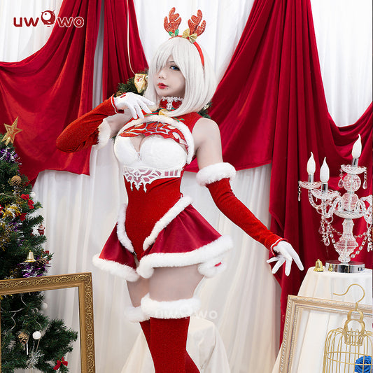 【In Stock】Uwowo Nier: Automata 2B Red Holiday Christmas Cosplay Costume