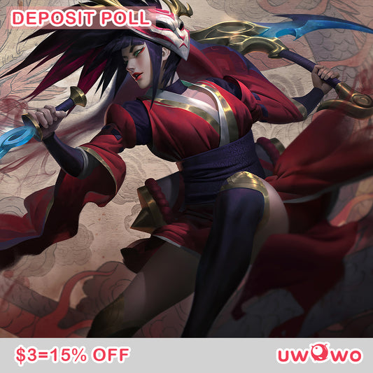 Uwowo Deposit Poll - League of Legends/LOL: Blood Moon Akali Cosplay Costume