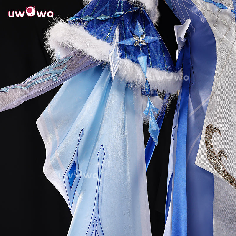 Uwowo Collab Series: Genshin Impact Tsaritsa Anastasya Snezhnaya Cryo Archon Metal Props Cosplay Costume XS-2XL