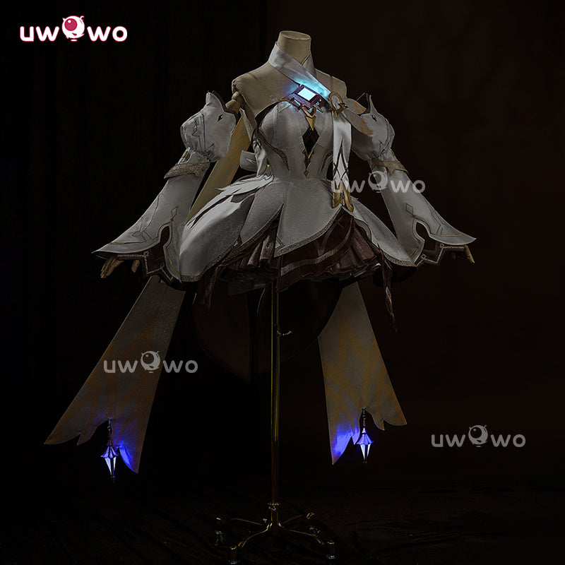 Uwowo Collab Series: Genshin Impact Lumine Traveler Skin As Heaven and Earth Are Made Anew Cosplay Cosutme XS-2XL
