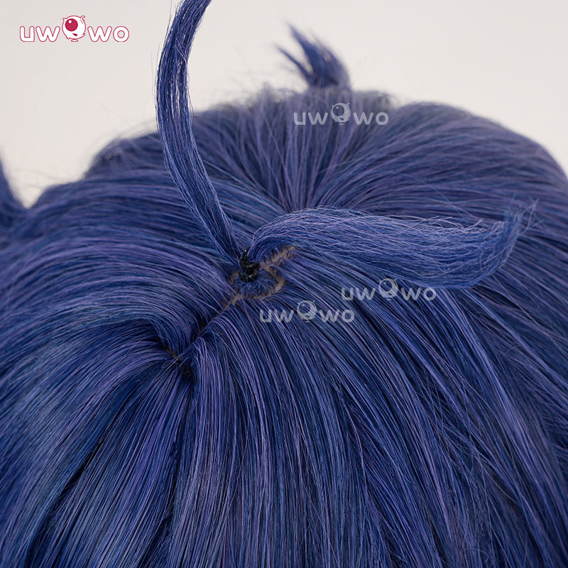 Uwowo Genshin Impact Flins Cosplay Wig Long Blue Hair