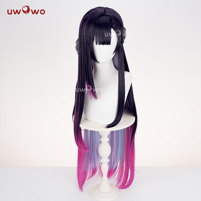 Uwowo Honkai Star Rail Hysilens Cosplay Wig Long  Black And Pink Hair