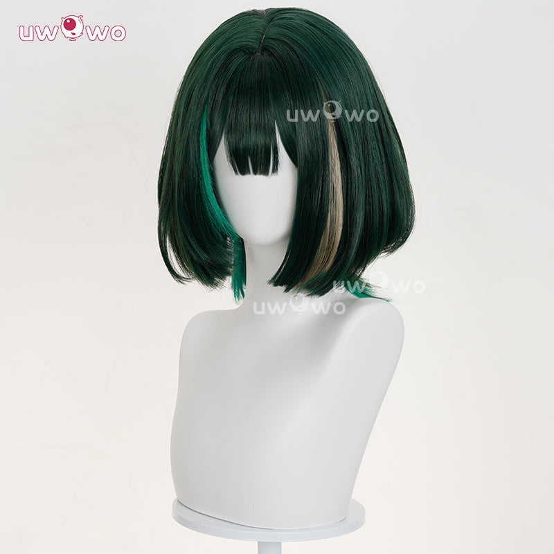 Uwowo Genshin Impact Nefer Cosplay Wig Middle Green Hair