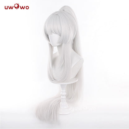 Uwowo Game Wuthering Waves WuWa Hiyuki Cosplay Long Silver Wig