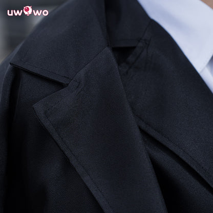 Uwowo Collab Series: Anime Bungou Stray Dogs Dazai Osamu Dark Era Black Suit Cosplay Costume