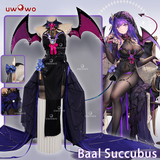 Exclusive Uwowo Genshin Impact Fanart Raiden Shogun Devil Succubus Gown Cosplay Costume
