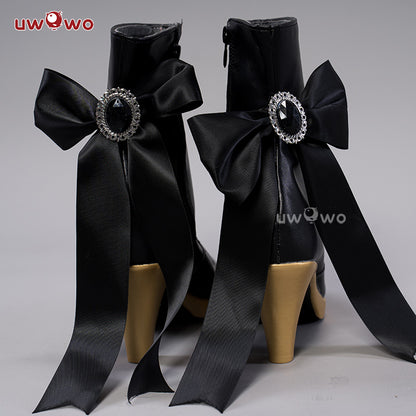 Uwowo Genshin Impact Navia Fontaine Rococo Style Dress Cospaly Shoes Boots