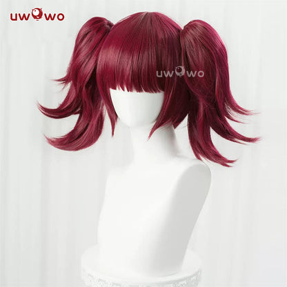 Uwowo Anime Black Butler Mey Rin Cosplay Wig Short Wine Hair