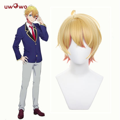 Uwowo Anime Oshi no Ko Cosplay Wig Hoshino Akuamarin Aqua Cosplay Wig Short Hair