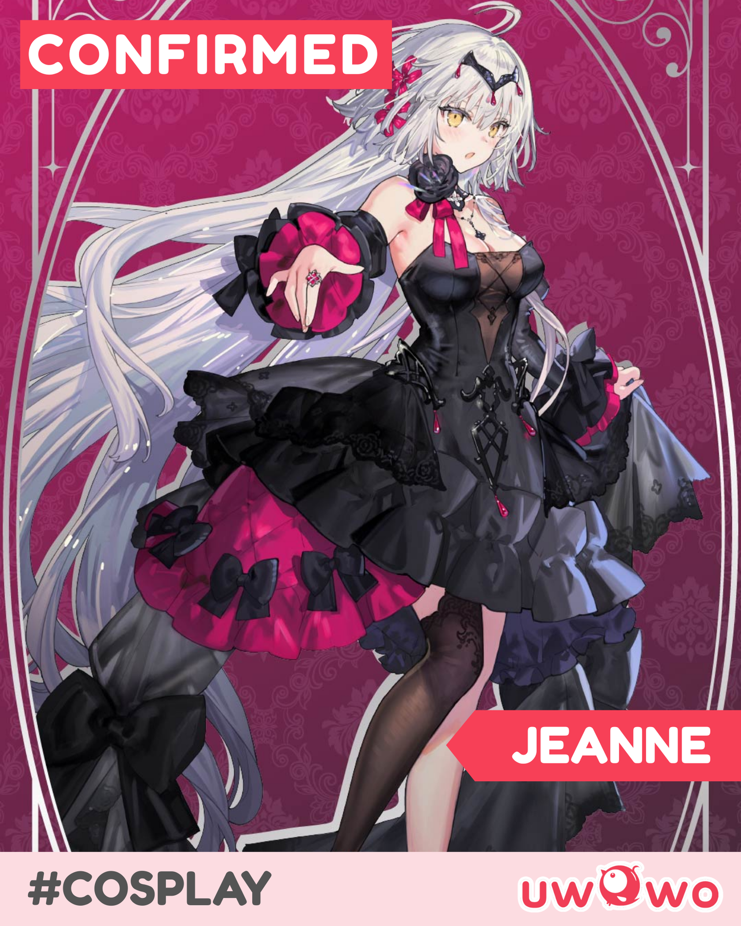 CONFIRMED Uwowo Fate/Grand Order FGO Jeanne d'Arc Alter 2026 New Year Gown Cosplay Costume