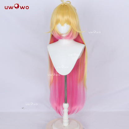 Uwowo Anime Star Detective Precure! Cure Arcana Shadow/Moria Luluka Cosplay Long Yellow Hairr