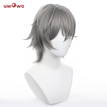 Uwowo Honkai Star Rail Cosplay Wig Trailblazer Cosplay Wig Gray Heat Resistant Men Short Hair