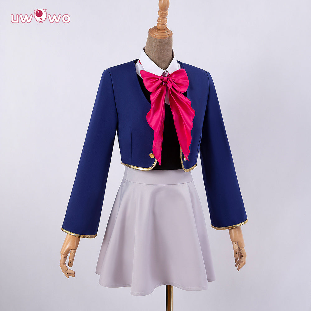 Uwowo Collab Series: Anime Oshi no Ko Cosplay Ruby Hoshino Cosplay Arima Kana Costume School Uniform Dress