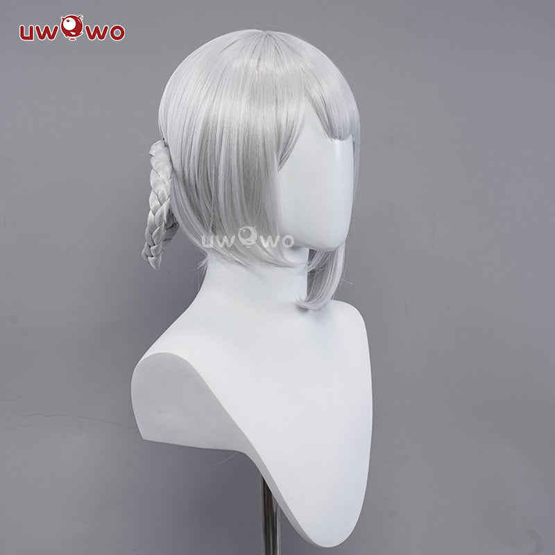 Uwowo Nier: Automata Kaine Kainé Reincarnation Divergent Warrior Cosplay Wig Middle Silver Hair