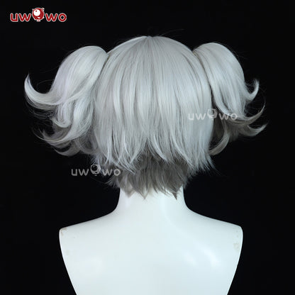 Uwowo Game Wuthering Waves Chun Camellya Cosplay Wig Middle Black And Silver Hair With Ponytails