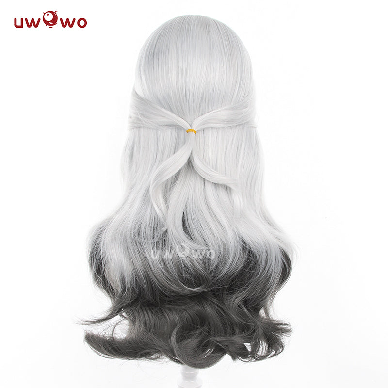 Uwowo Game Identity V IDV Psychologist Everlasting Night Ada Mesmer Costume Wig Long Grey Hair